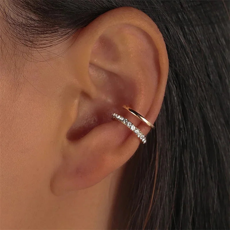 Rhinestone Ear Cuff Earrings