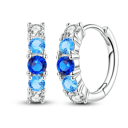 Blue Butterfly Silver Earrings