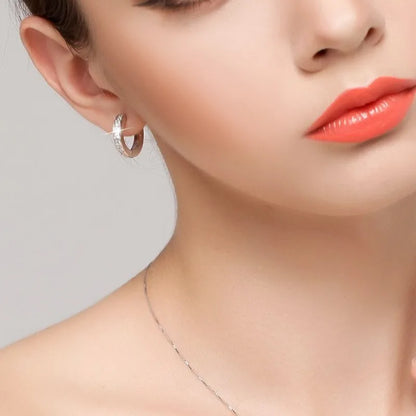 Sterling Silver Zircon Earrings