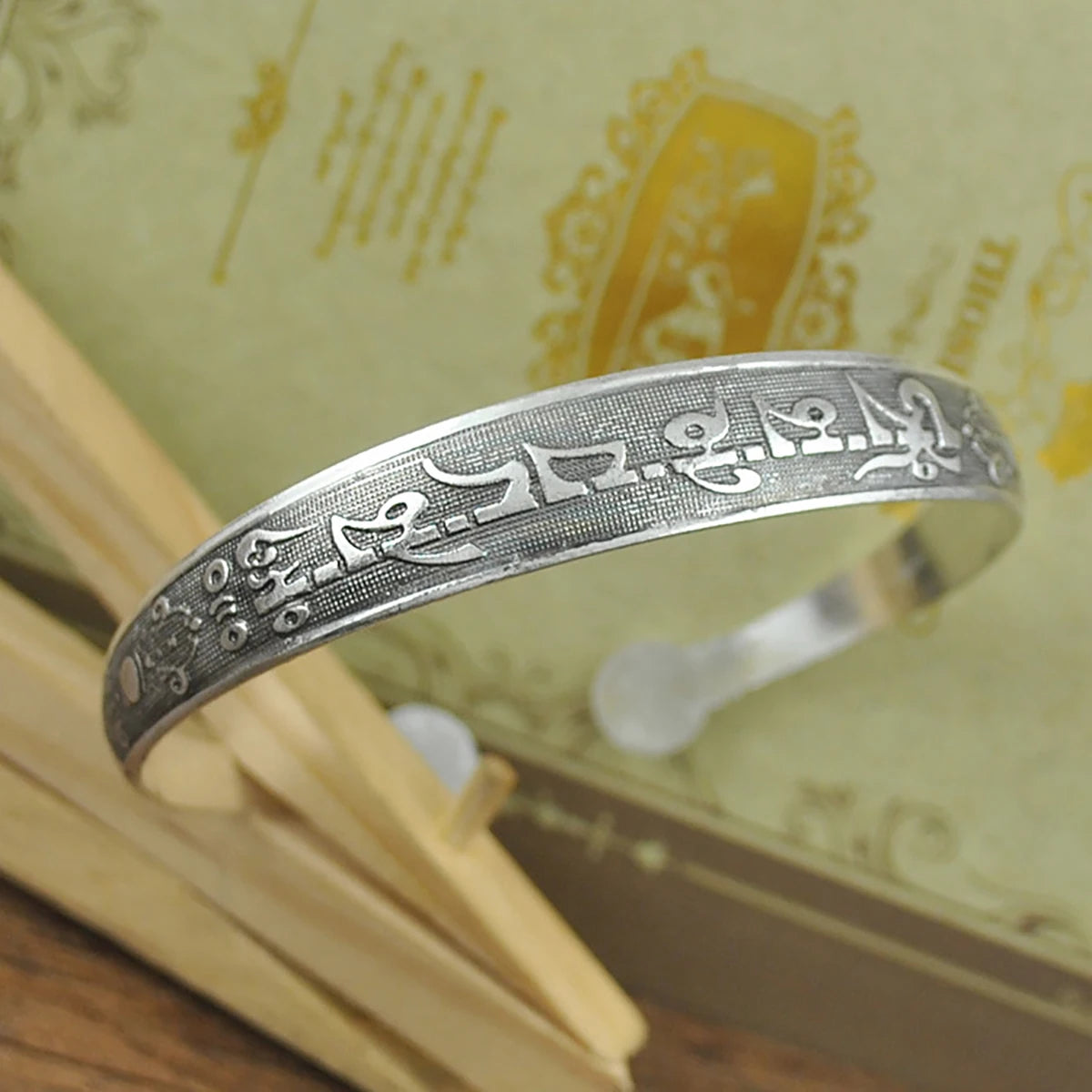 Vintage Tibetan Silver Cuff Bracelet