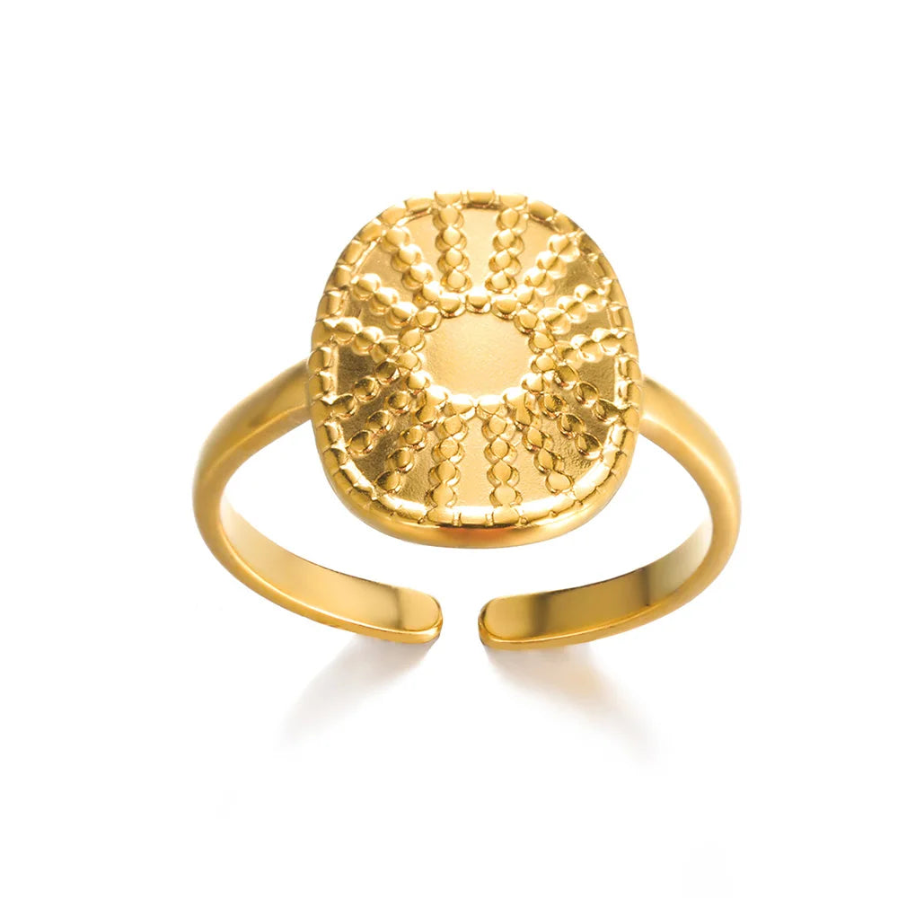 Gold Stainless Steel Couple Rings
