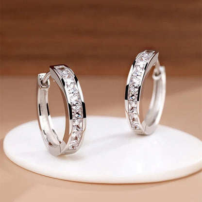 Sterling Silver Zircon Earrings