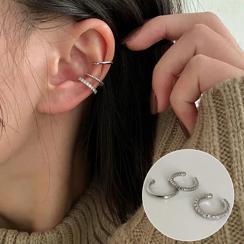 Rhinestone Ear Cuff Earrings