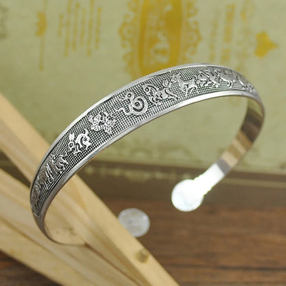 Vintage Tibetan Silver Cuff Bracelet