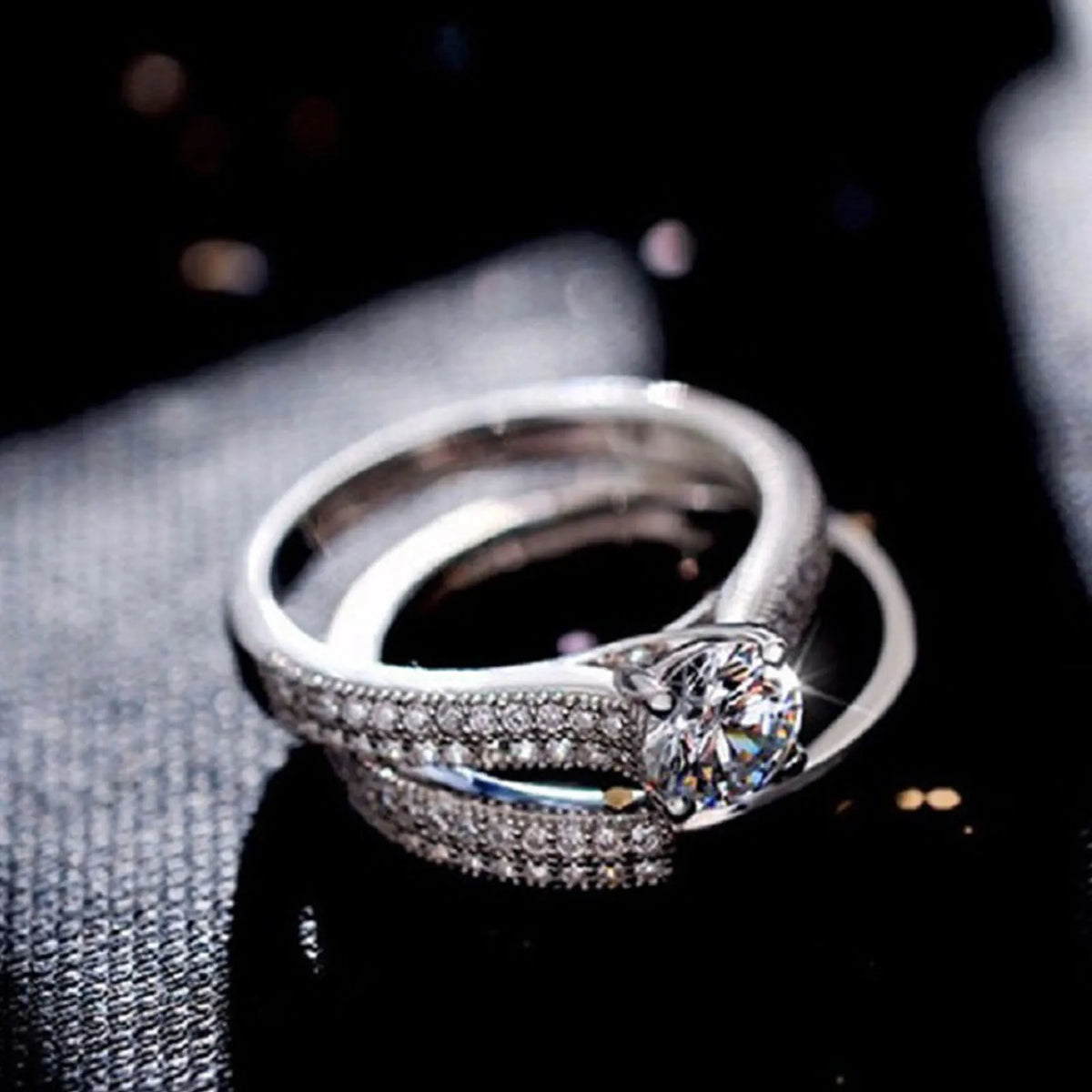 Vintage Wedding Ring Set