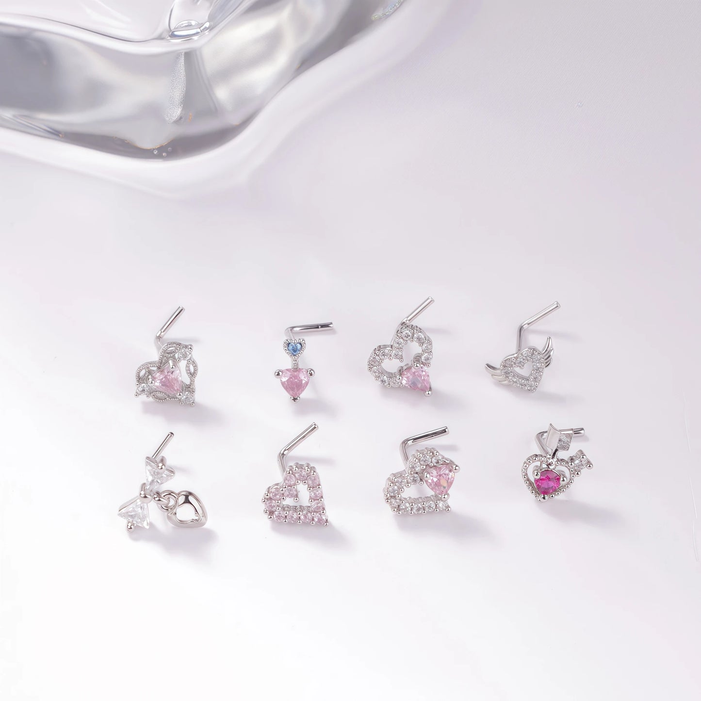 Heart L Shape Nose Ring