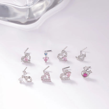Heart L Shape Nose Ring