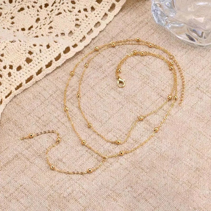 Gold Y Shape Lariat Necklace