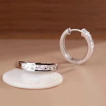 Sterling Silver Zircon Earrings