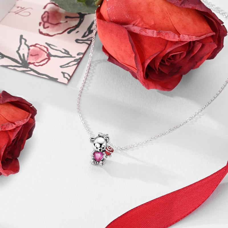 Sweet Elegance Silver Charm Necklace