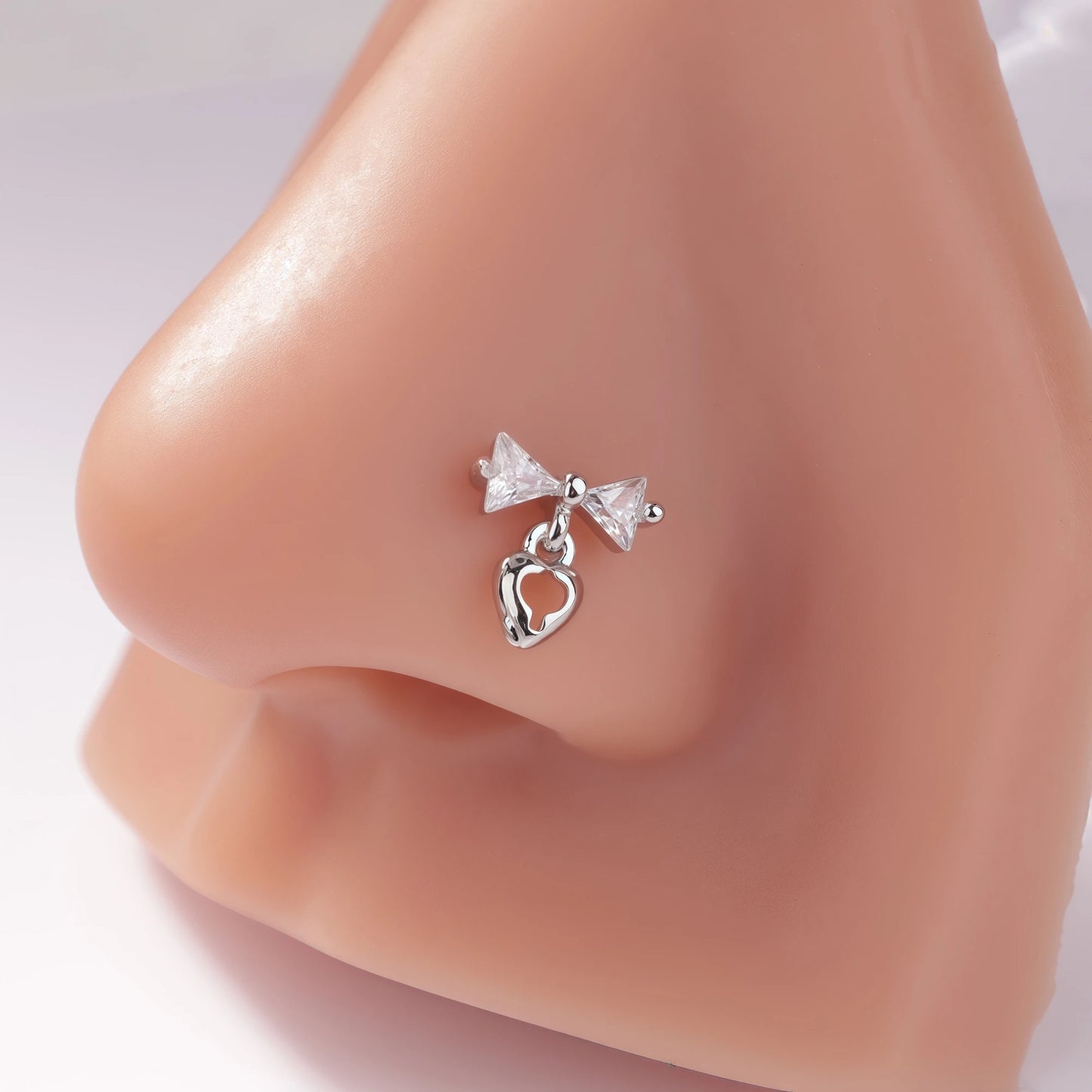 Heart L Shape Nose Ring