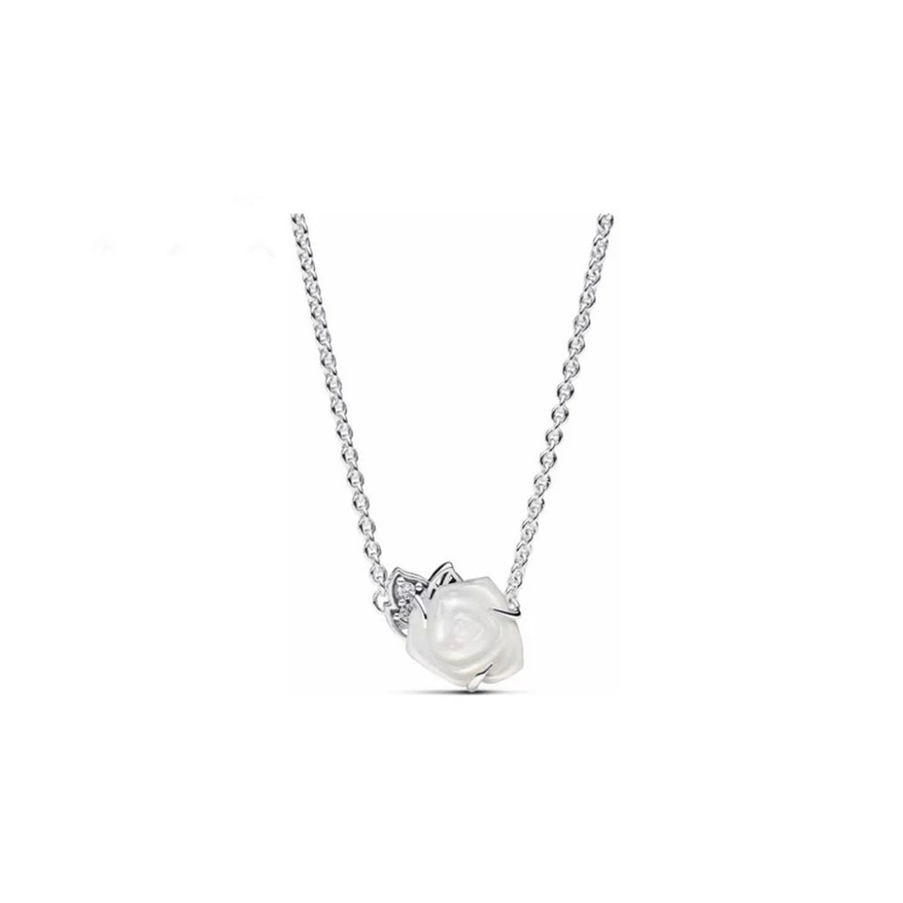 Gemstone Bow Heart Necklace