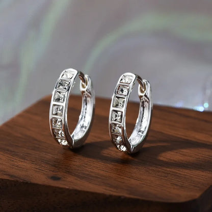 Sterling Silver Zircon Earrings