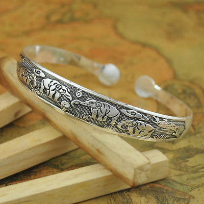 Vintage Tibetan Silver Cuff Bracelet