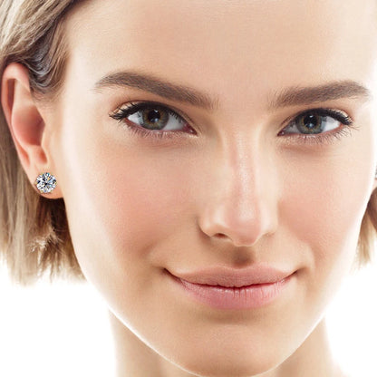 Luxury Silver Stud Earrings