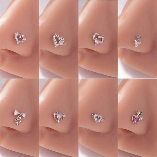 Heart L Shape Nose Ring