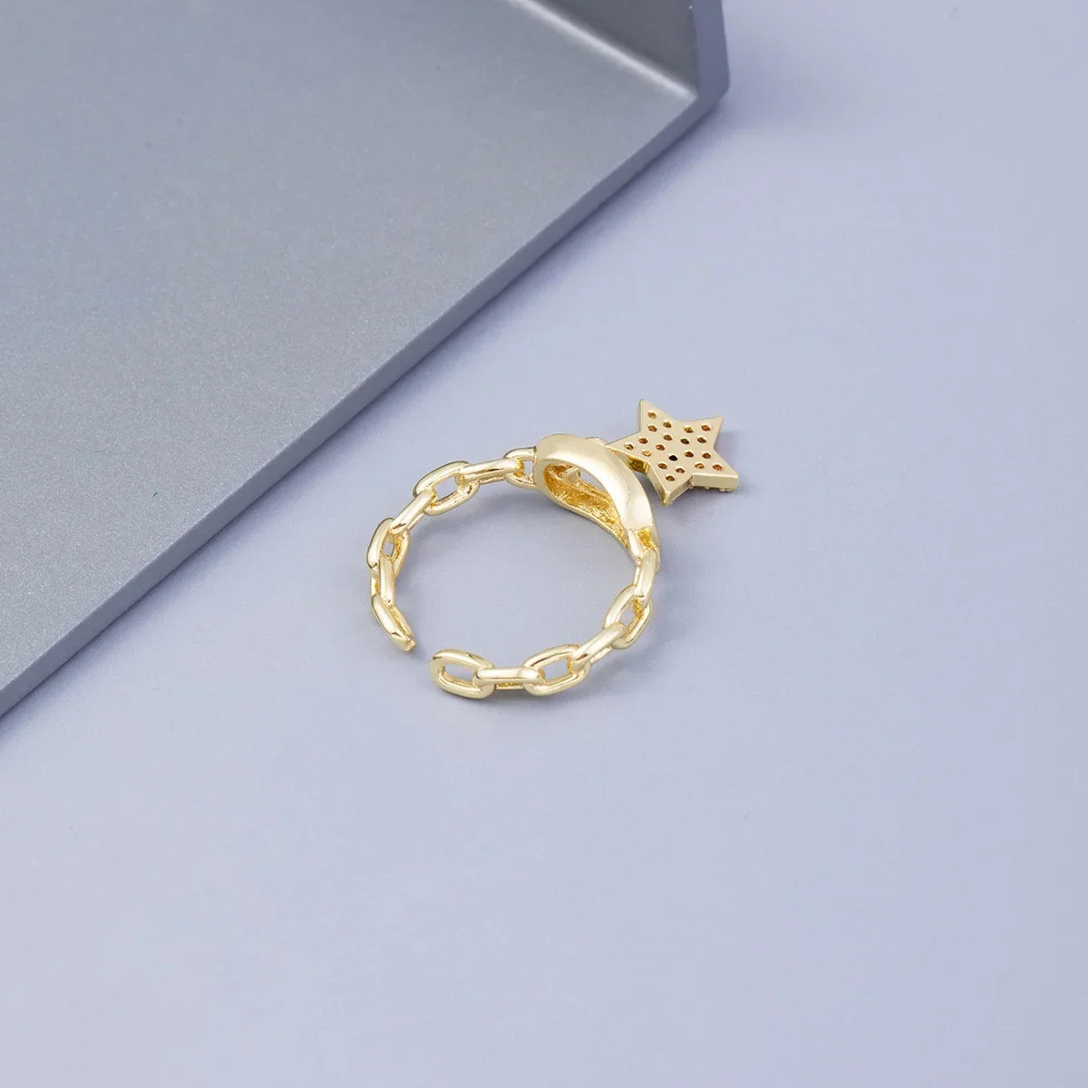 Vintage Gold Zircon Open Ring