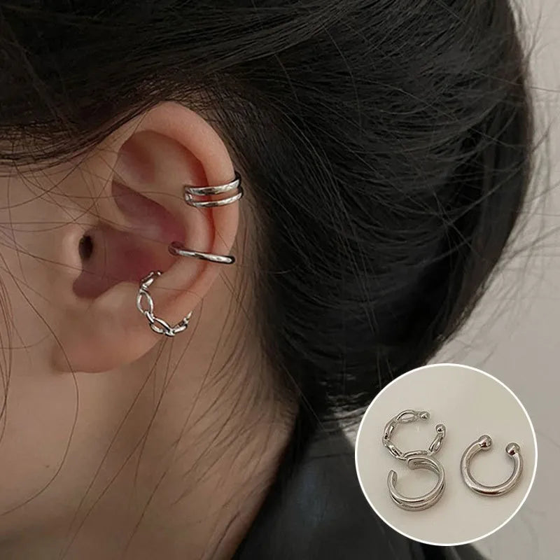 Rhinestone Ear Cuff Earrings