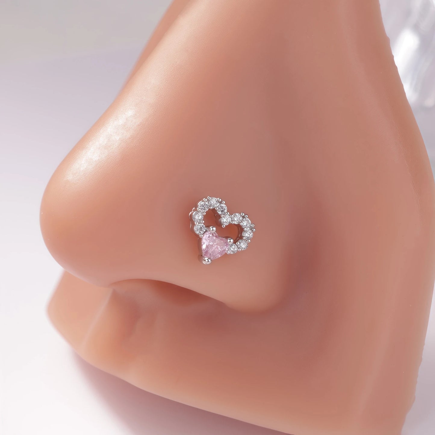 Heart L Shape Nose Ring