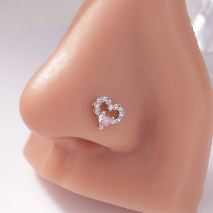 Heart L Shape Nose Ring