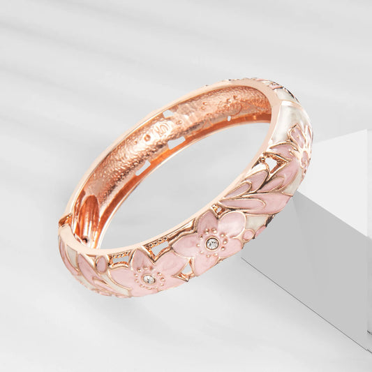 Enamel Cloisonné Gold Bangle Set