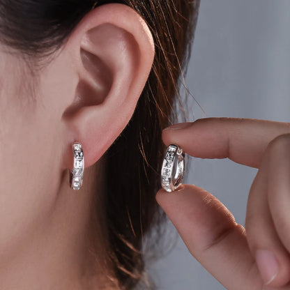 Sterling Silver Zircon Earrings