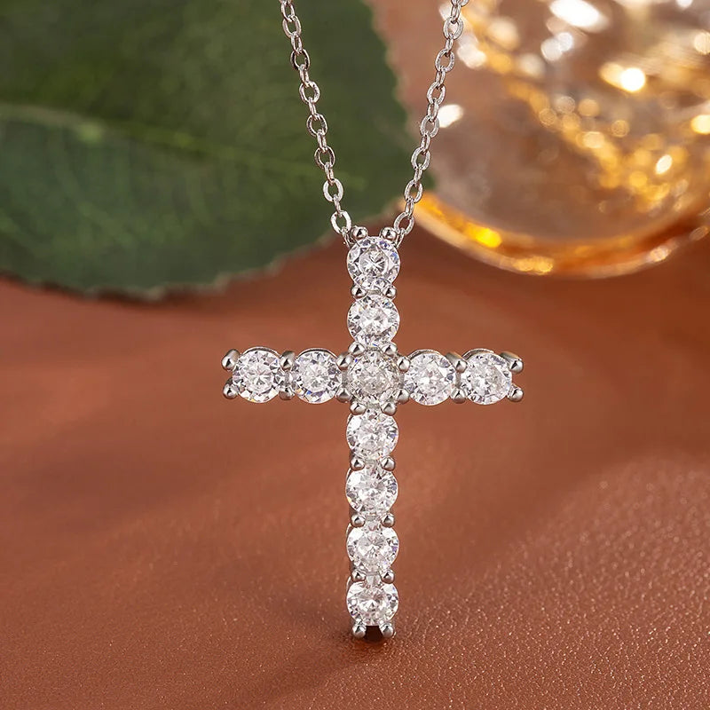 Moissanite Silver Pendant Necklace
