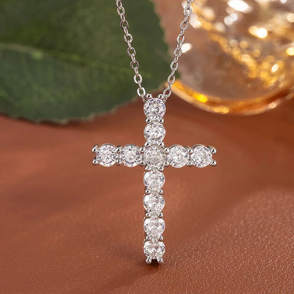 Moissanite Silver Pendant Necklace