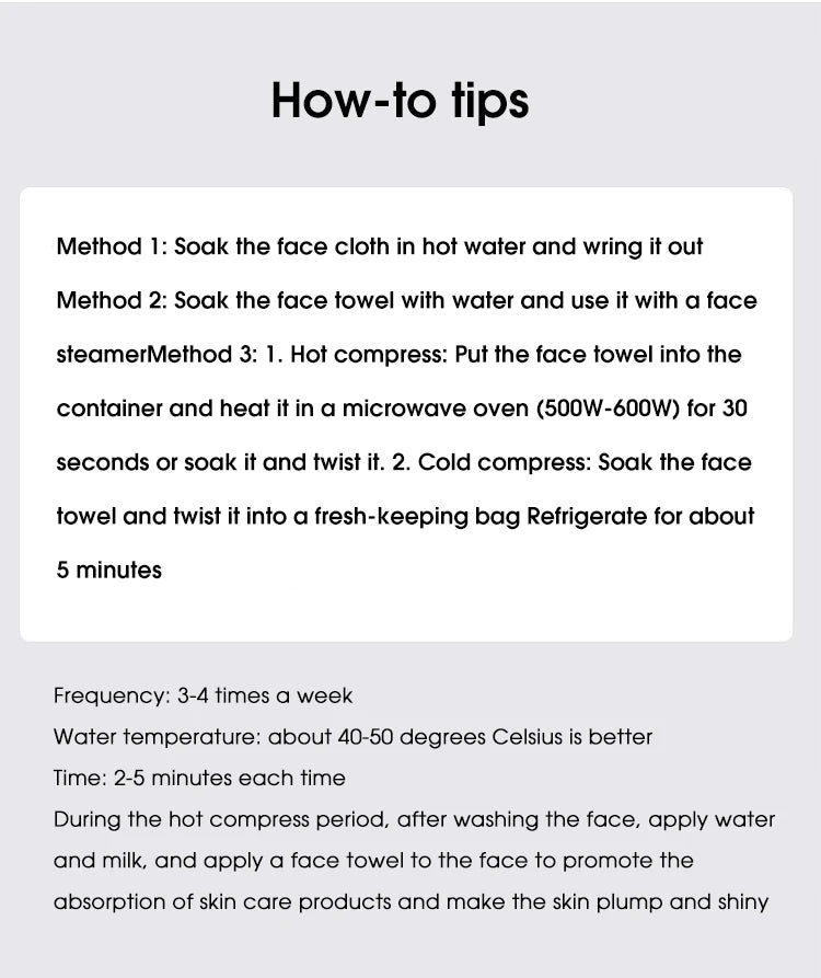 Reusable Facial Steam Towel