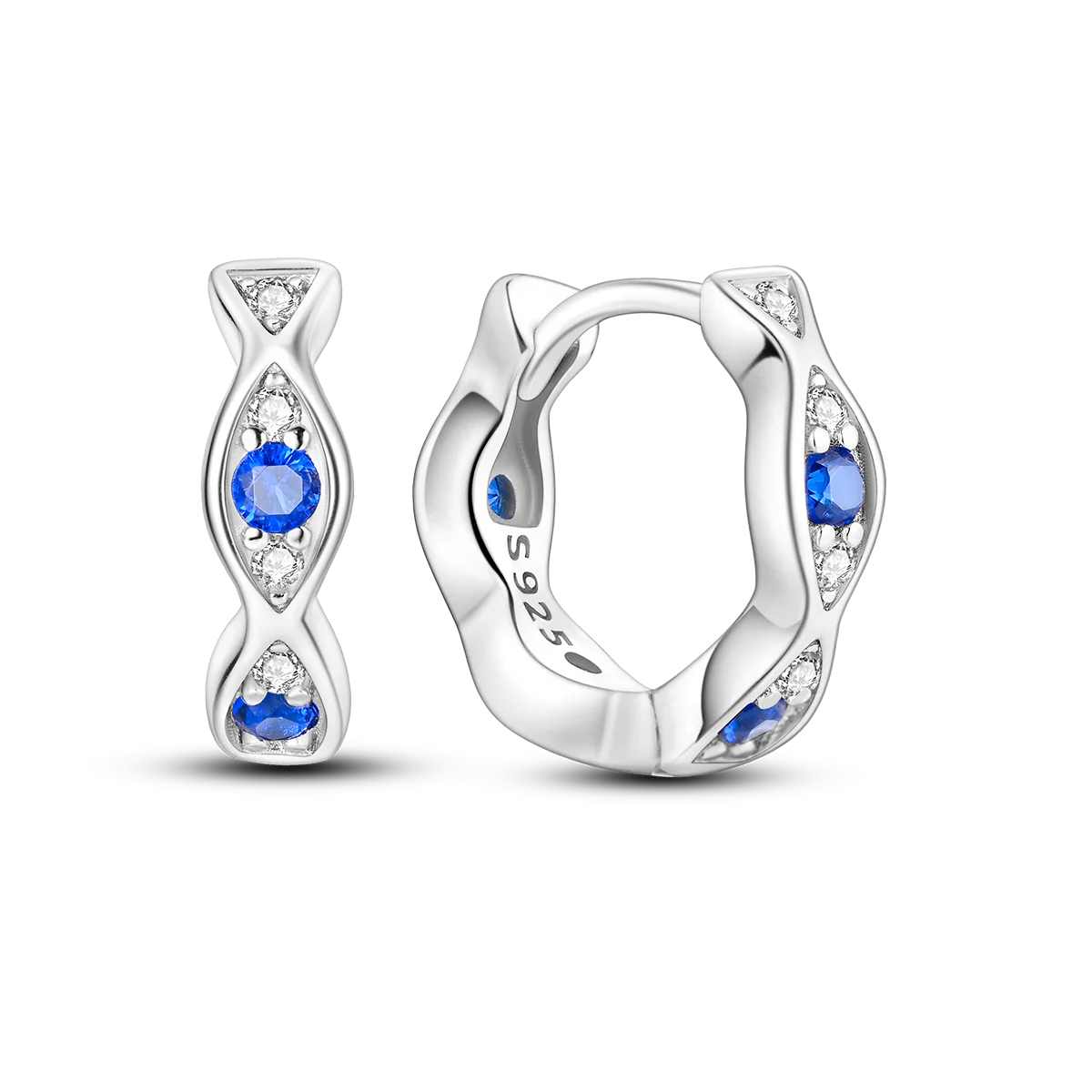 Blue Butterfly Silver Earrings