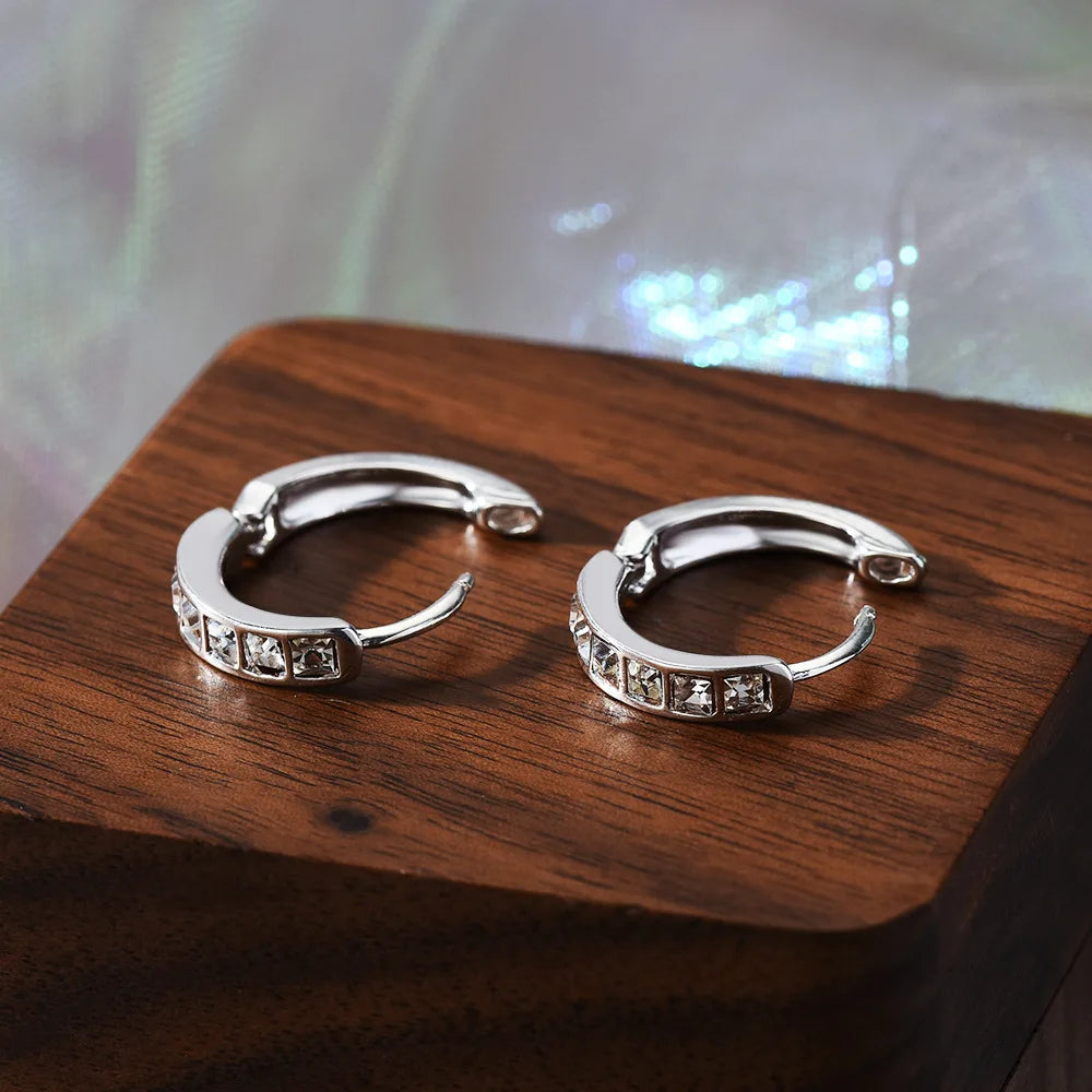 Sterling Silver Zircon Earrings