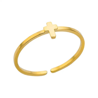 Gold Stainless Steel Couple Rings