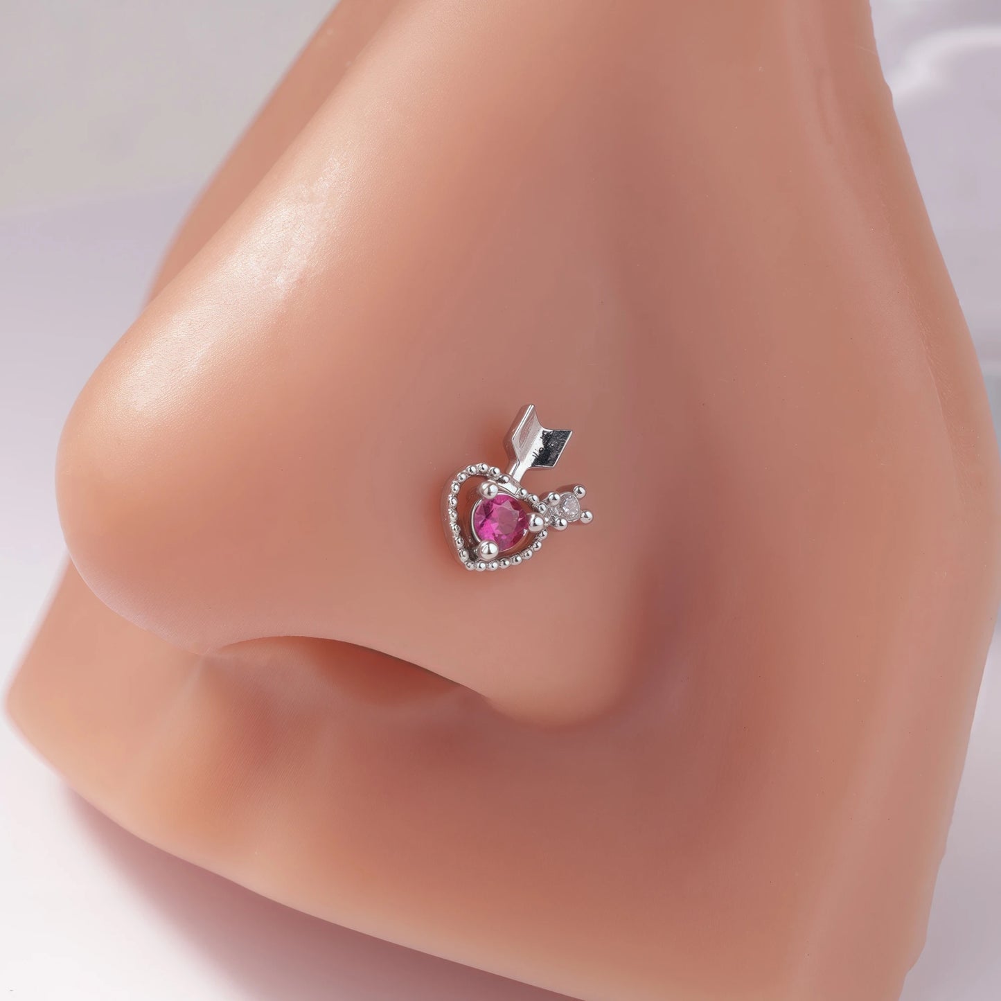 Heart L Shape Nose Ring