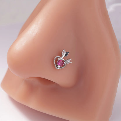 Heart L Shape Nose Ring