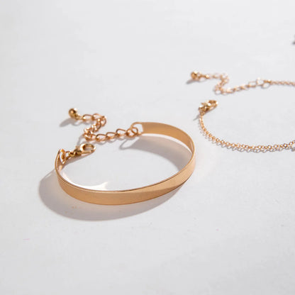 Bohemian Gold Chain Bracelet Set