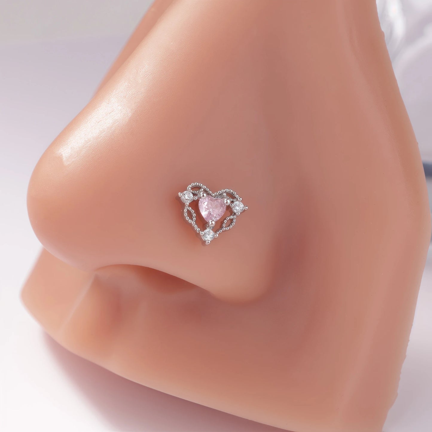 Heart L Shape Nose Ring