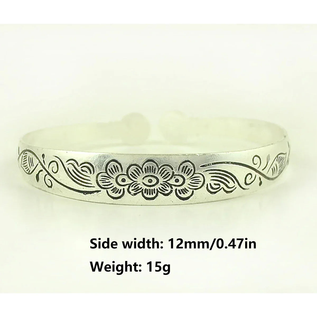 Vintage Tibetan Silver Cuff Bracelet