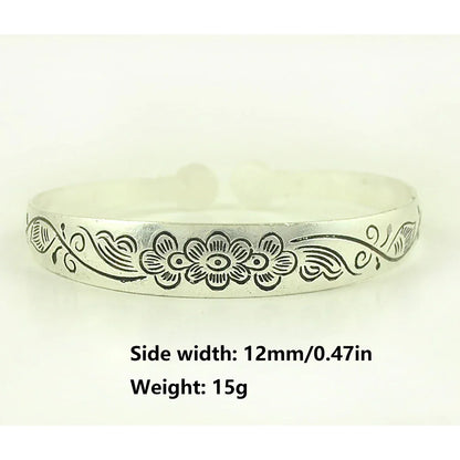 Vintage Tibetan Silver Cuff Bracelet