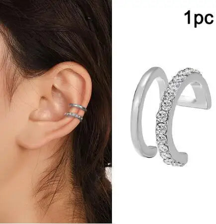 Rhinestone Ear Cuff Earrings