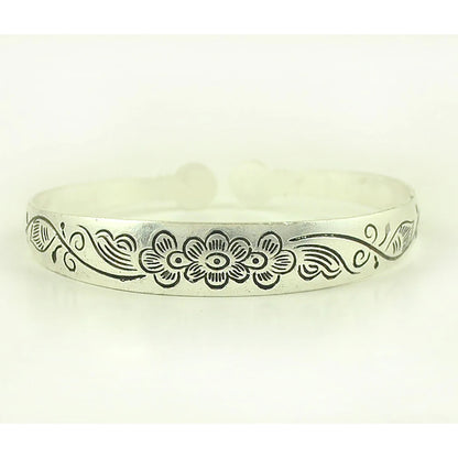 Vintage Tibetan Silver Cuff Bracelet