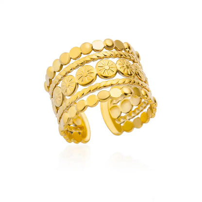 Gold Stainless Steel Couple Rings
