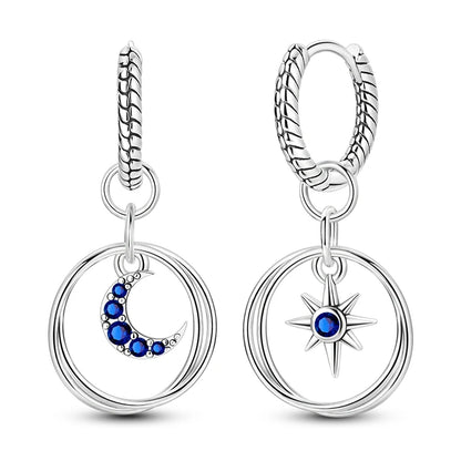 Blue Butterfly Silver Earrings