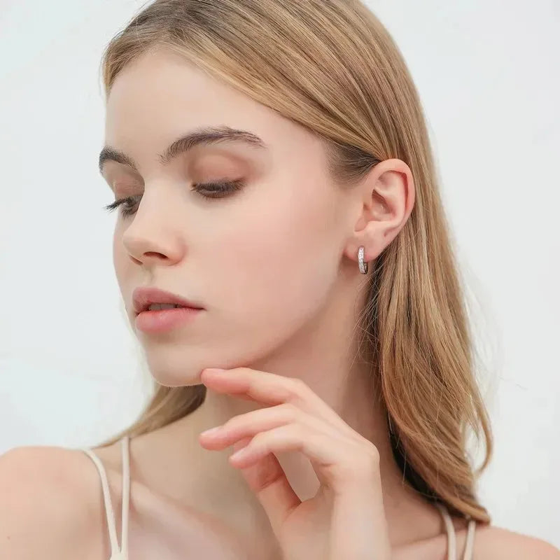 Sterling Silver Zircon Earrings
