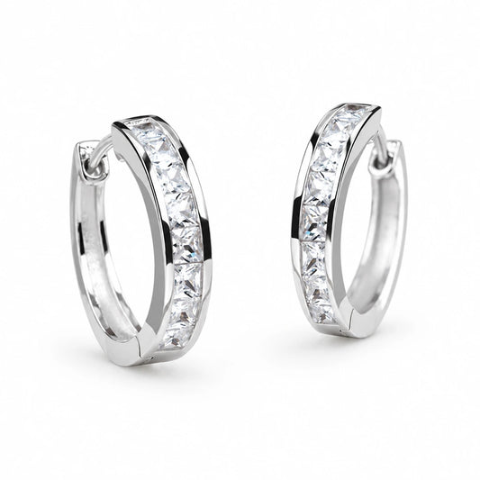 Sterling Silver Zircon Earrings