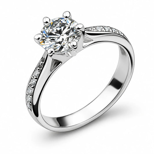 Sterling Silver Solitaire Ring