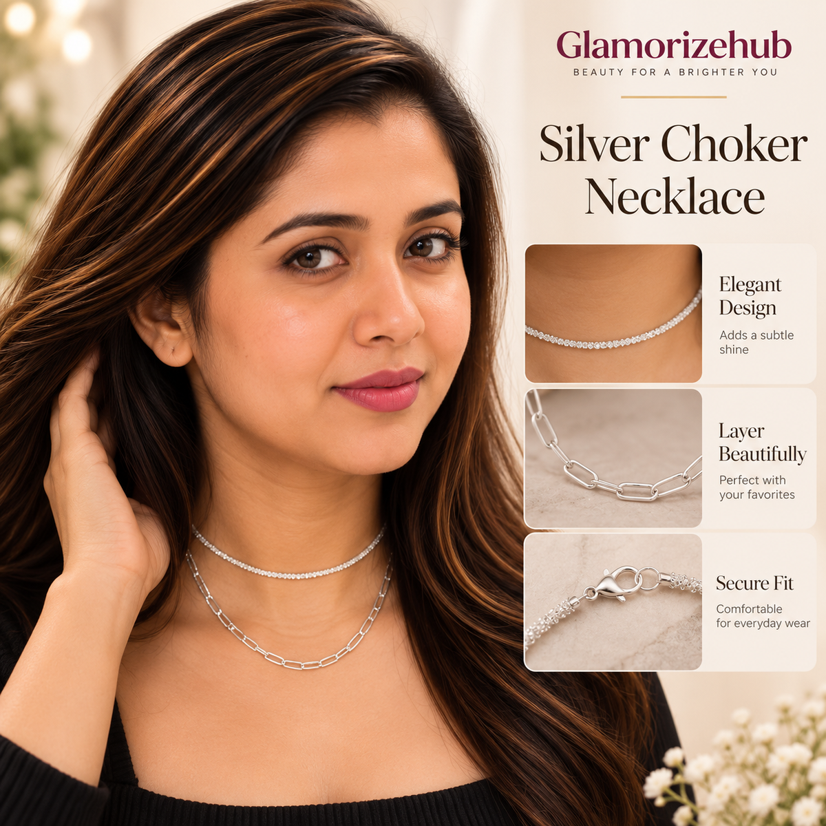 Silver Choker Necklace