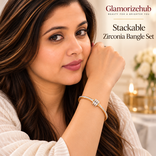 Stackable Zirconia Bangle Set