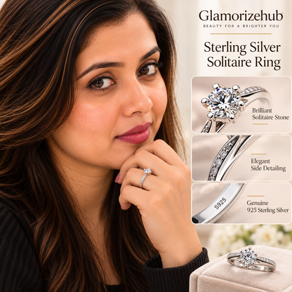 Sterling Silver Solitaire Ring
