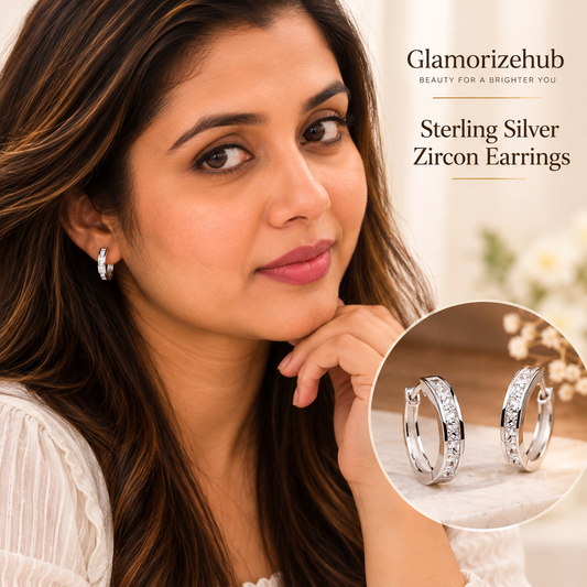 Sterling Silver Zircon Earrings