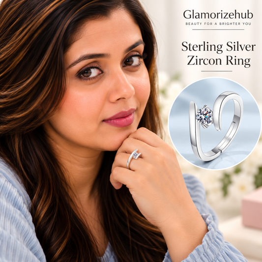 Sterling Silver Zircon Ring